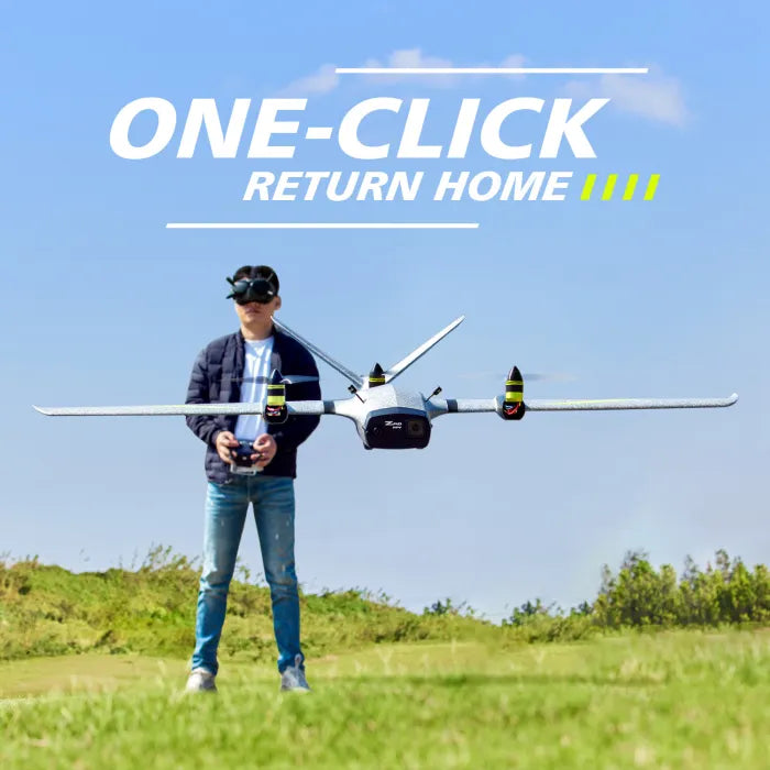 Avion OMPHOBBY ZMO VTOL FPV avec lunettes DJI et télécommande