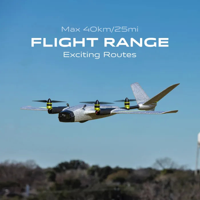 Avion OMPHOBBY ZMO VTOL FPV avec lunettes DJI et télécommande