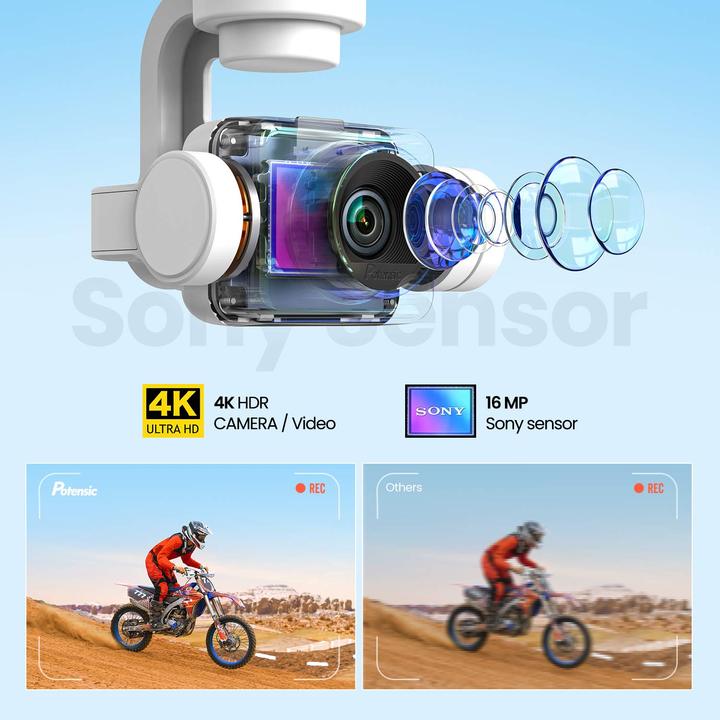 DREAMER Pro avec 3 axes - Caméra 4K - GPS